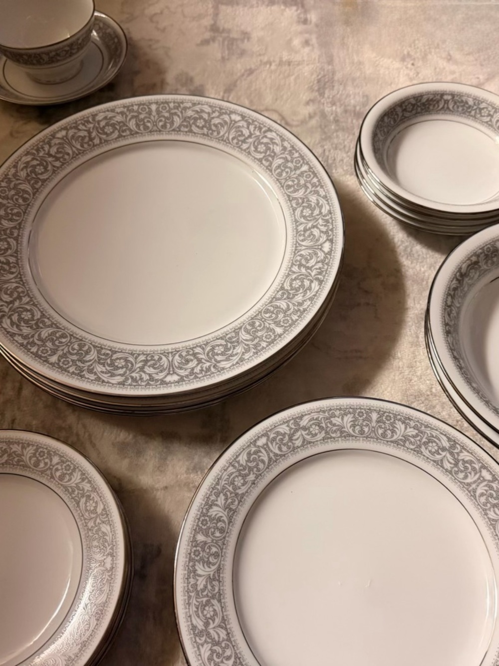 Noritake White Porcelain Dish with Black Naples Backstamp